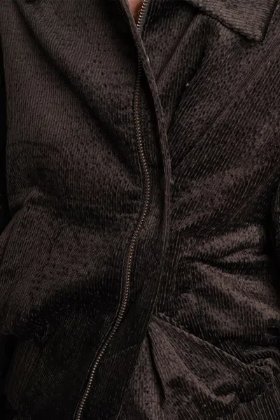 Christopher Esber Flight Corduroy Bomber Jacket In Brown