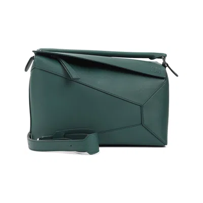 Loewe Puzzle Edge New Large Shoulder Bag Men In Green