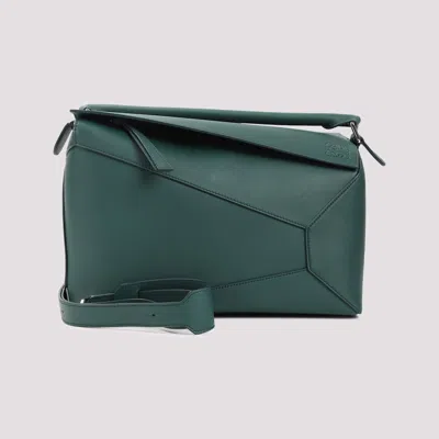 Loewe Puzzle Edge New Large Shoulder Bag Men In Green