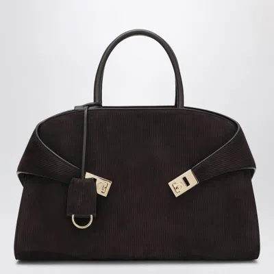 Ferragamo Hug L Soft Tote Bag In Brown