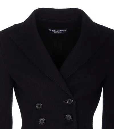Dolce & Gabbana Tailored Wool Double-breasted Jacket In Black