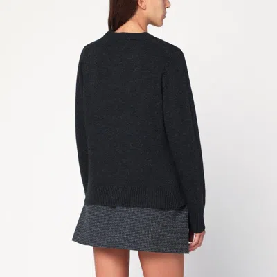 Ganni Felpa Fuffy Puppy Love Phantom In Black