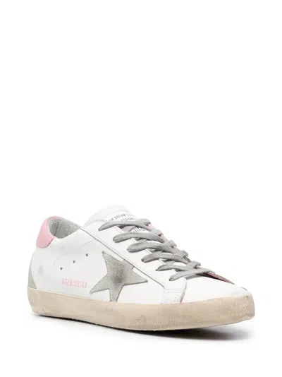 Golden Goose Leather Upper Sneakers With Suede Star Patch In White