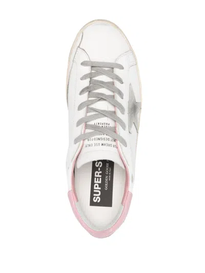 Golden Goose Leather Upper Sneakers With Suede Star Patch In White