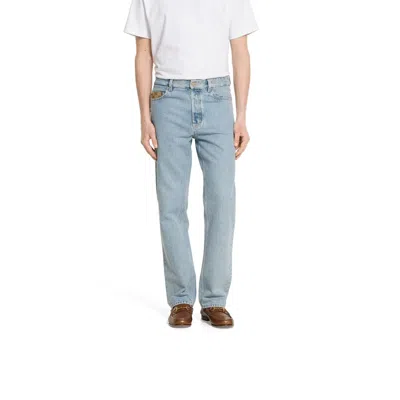 Gucci Jeans With Gg Canvas Details In Blue