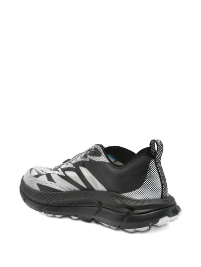 Hoka Mafate Speed 4 Lite Black Low Top Sneakers With Mesh Panels In Tech Fabric Unisex In Multi