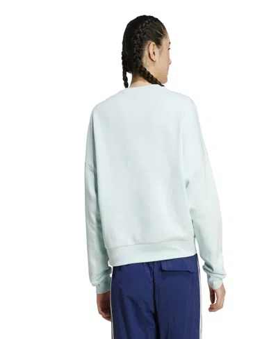 Adidas Originals Women's Essentials Small Logo Feel Cozy Sweatshirt In Blue