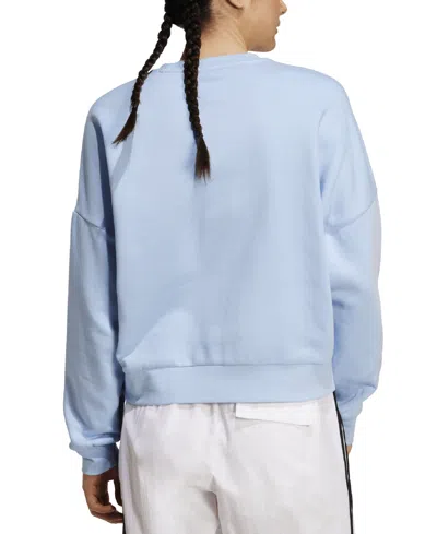 Adidas Originals Adidas Women's Essentials Small Logo Feelcozy Sweatshirt In Blue