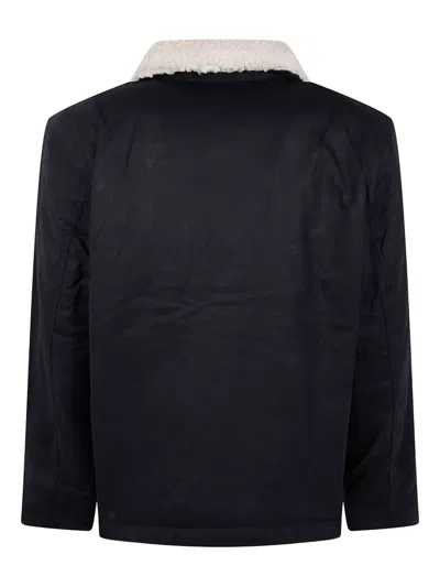 Dickies Eisenhower Shearling-collar Jacket In Black
