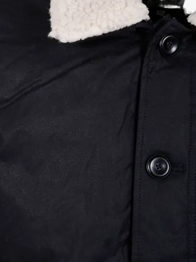 Dickies Eisenhower Shearling-collar Jacket In Black
