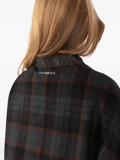 Société Anonyme Checked Wool Jacket In Gray