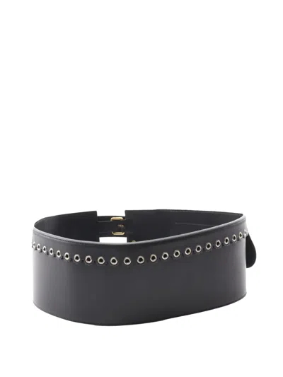 Pre-owned Dior 2021-2025 Leather Corset Saddle Belt In Black
