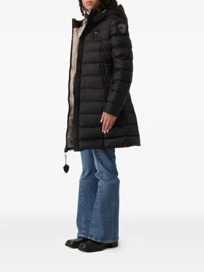 Blauer Agnes Black Raincoat With Beige Interior 301 In Black