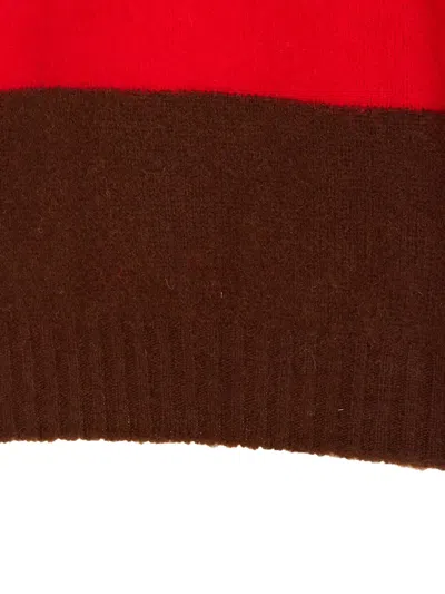 Howlin' Striped Crewneck Sweater Long Sleeves In Red