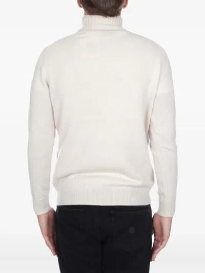 Ballantyne Diamond-shaped Cashmere Turtleneck Sweater In Neutral