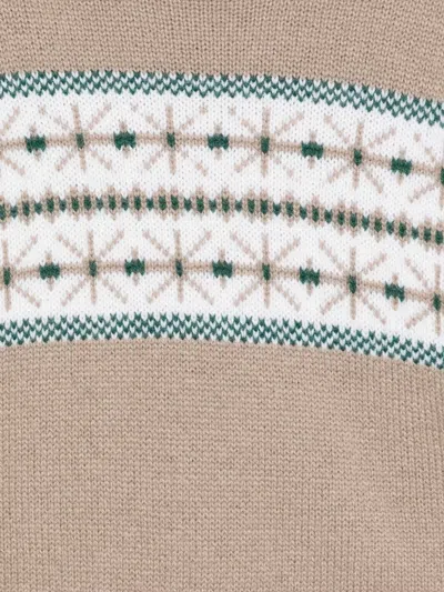 Mariella Ferrari Intarsia-knit Sweater In Brown