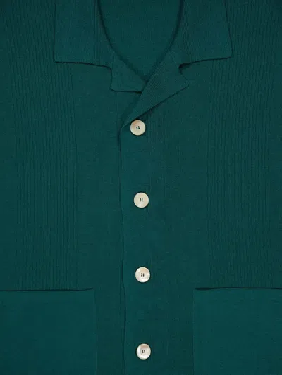 Piacenza Cashmere Buttoned Pocket Shirt In Green