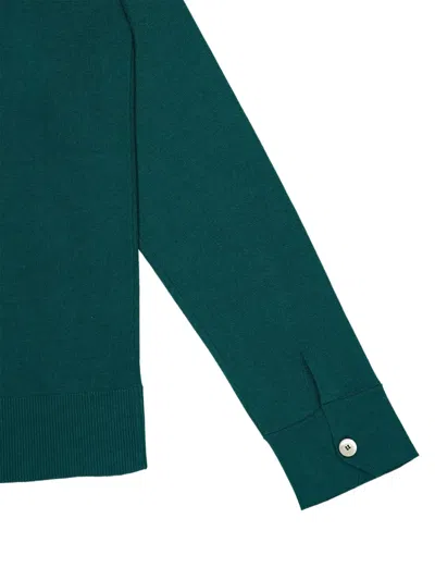 Piacenza Cashmere Buttoned Pocket Shirt In Green