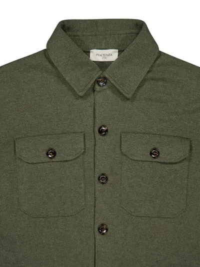 Piacenza Cashmere Button-up Pocket Shirt In Green