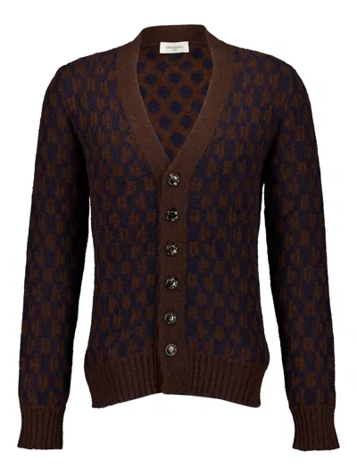 Piacenza Cashmere Button-up V-neck Cashmere Cardigan In Multi