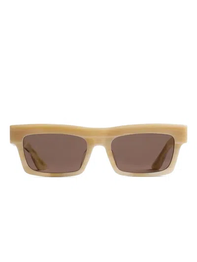 Khaite Rectangle-frame Sunglasses In Neutral