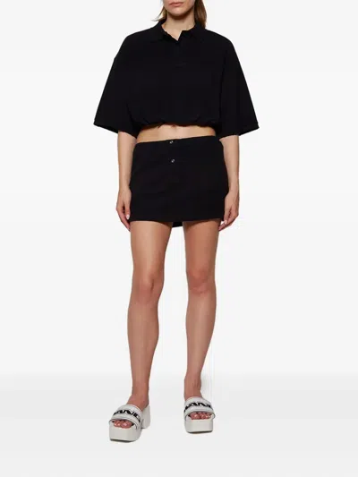 Alexander Wang T T By Alexander Wang Black Cotton Shirts In Black