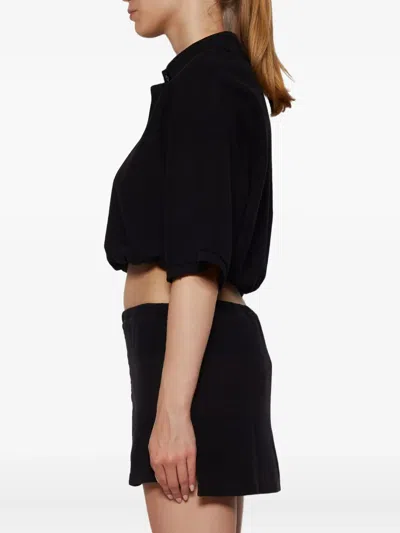 Alexander Wang T T By Alexander Wang Black Cotton Shirts In Black