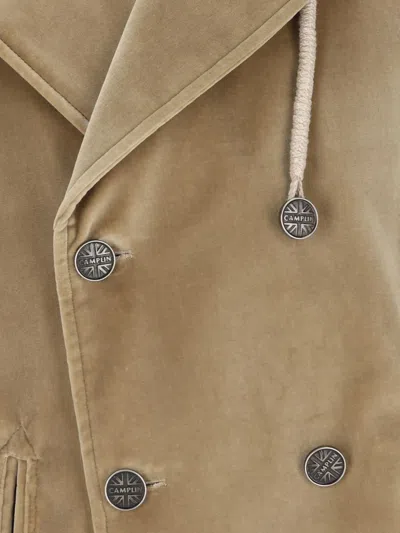 Camplin Notched-lapel Double-breasted Coat In Neutral