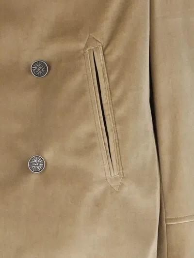 Camplin Notched-lapel Double-breasted Coat In Neutral