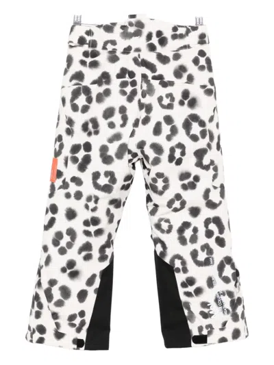 Molo Leopard-print Zip Pants In White