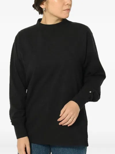 Snow Peak Mock-neck Long-sleeve T-shirt In Blue