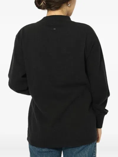 Snow Peak Mock-neck Long-sleeve T-shirt In Blue