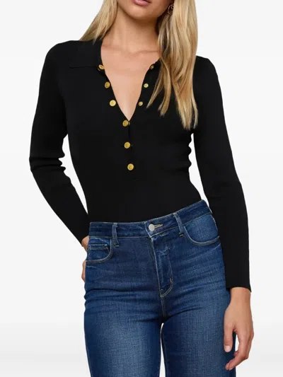 L'agence Elisabetta Knit Bodysuit In Black