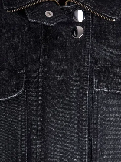 Marella Cropped Denim Jacket In Black