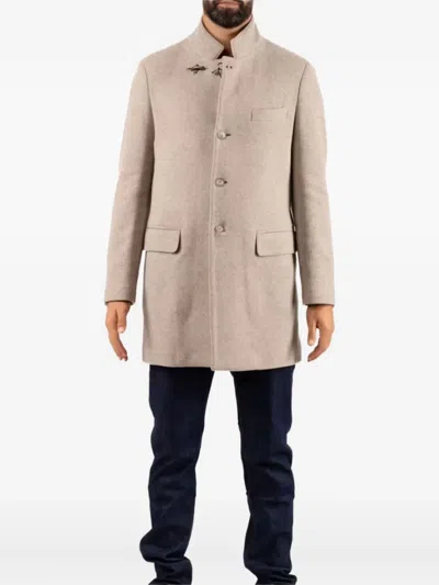 Fay Kaput Button-up Coat In Neutral