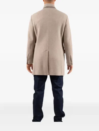 Fay Kaput Button-up Coat In Neutral