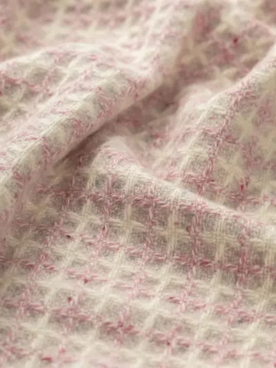 Johnstons Of Elgin Checked Blanket In Pink