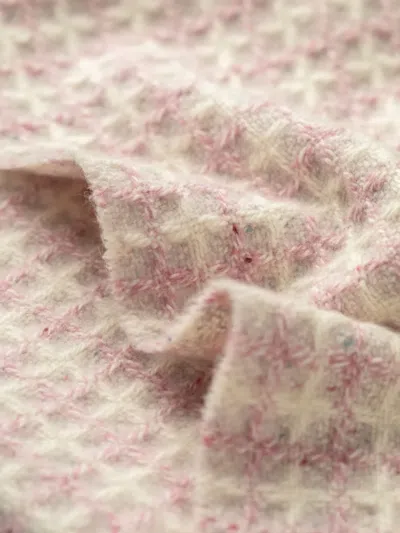 Johnstons Of Elgin Checked Blanket In Pink