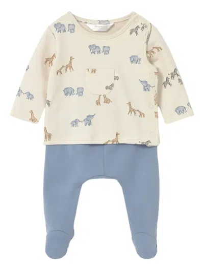 Mayoral Printed Pocket Sweatshirt Set In Neutral