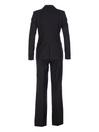 Tagliatore Notched Lapel Jacket Long Sleeves Pockets In Black