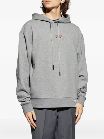 Iceberg Graphic-print Drawstring Hoodie In Gray