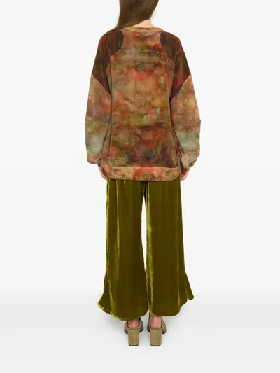Anntian Tie-dye Pullover In Brown