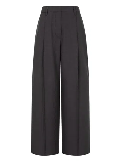 Studio Tomboy Pleated Trousers In Gray