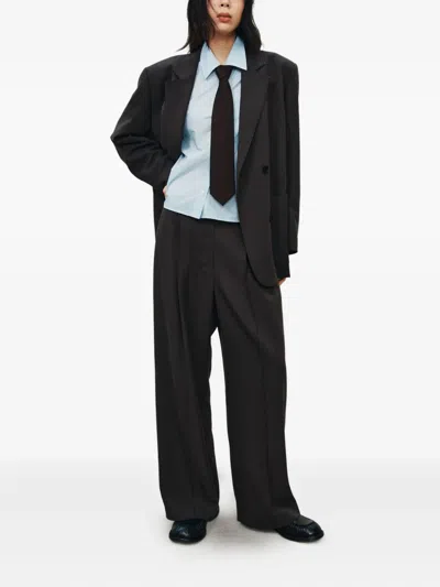 Studio Tomboy Pleated Trousers In Gray