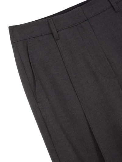 Studio Tomboy Pleated Trousers In Gray