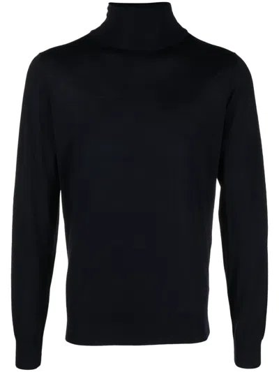 Piacenza Cashmere Fine-knit Wool Jumper In Blue