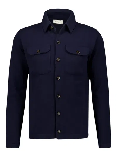 Piacenza Cashmere Button-up Pocket Shirt In Blue
