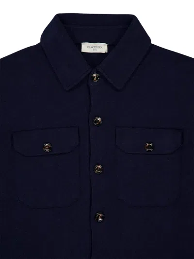 Piacenza Cashmere Button-up Pocket Shirt In Blue
