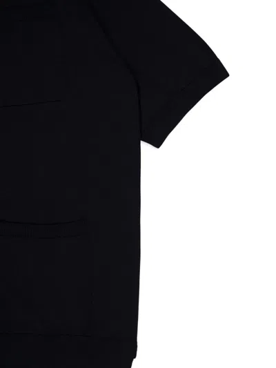 Piacenza Cashmere Patch-pockets Knitted Shirt In Black