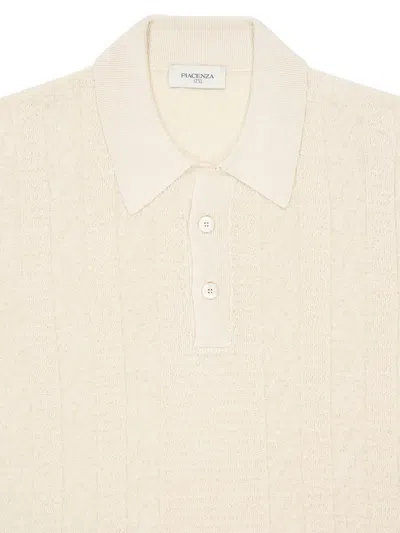 Piacenza Cashmere Cable-knit Polo Shirt In Neutral